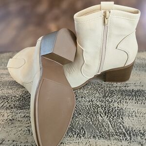 Cream Ankle Boots